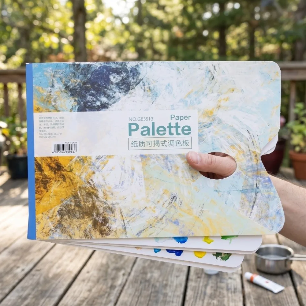 11.69×8.27in Peel-off Palette Paper Peel-off Layer Ink-proof Coating A4 Art Coloring Pad No Clean Needed Artist Mixing Palette