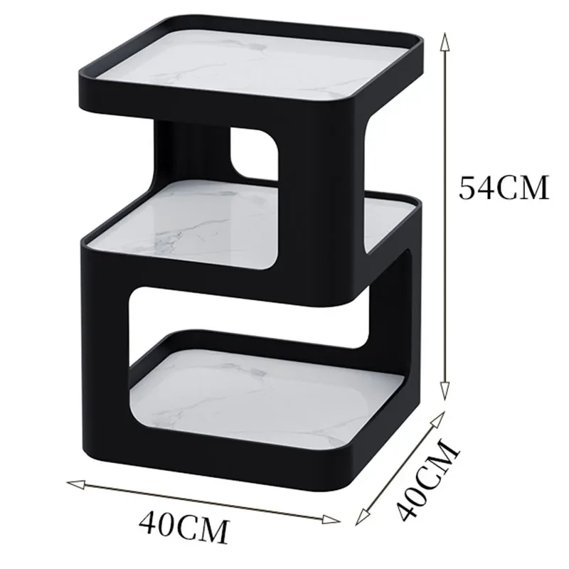 Petite Table de Nuit Ronde en Bois, Design Mignon et Étroit, Commode Blanche
