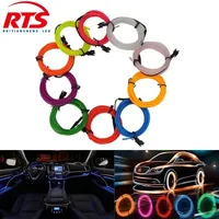 Car Interior EL LED Cold Light USB Colorful Atmosphere Door Seal Lamp Motorcycle Equipment Accessories Lighting