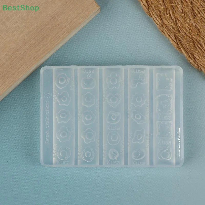 ♥ 3D سيليكون قالب الأظافر أزهار لطيفة شكل قلب البيض المقلي نخب DesignDIY مسمار ديكور قالب مانيكير شفاف