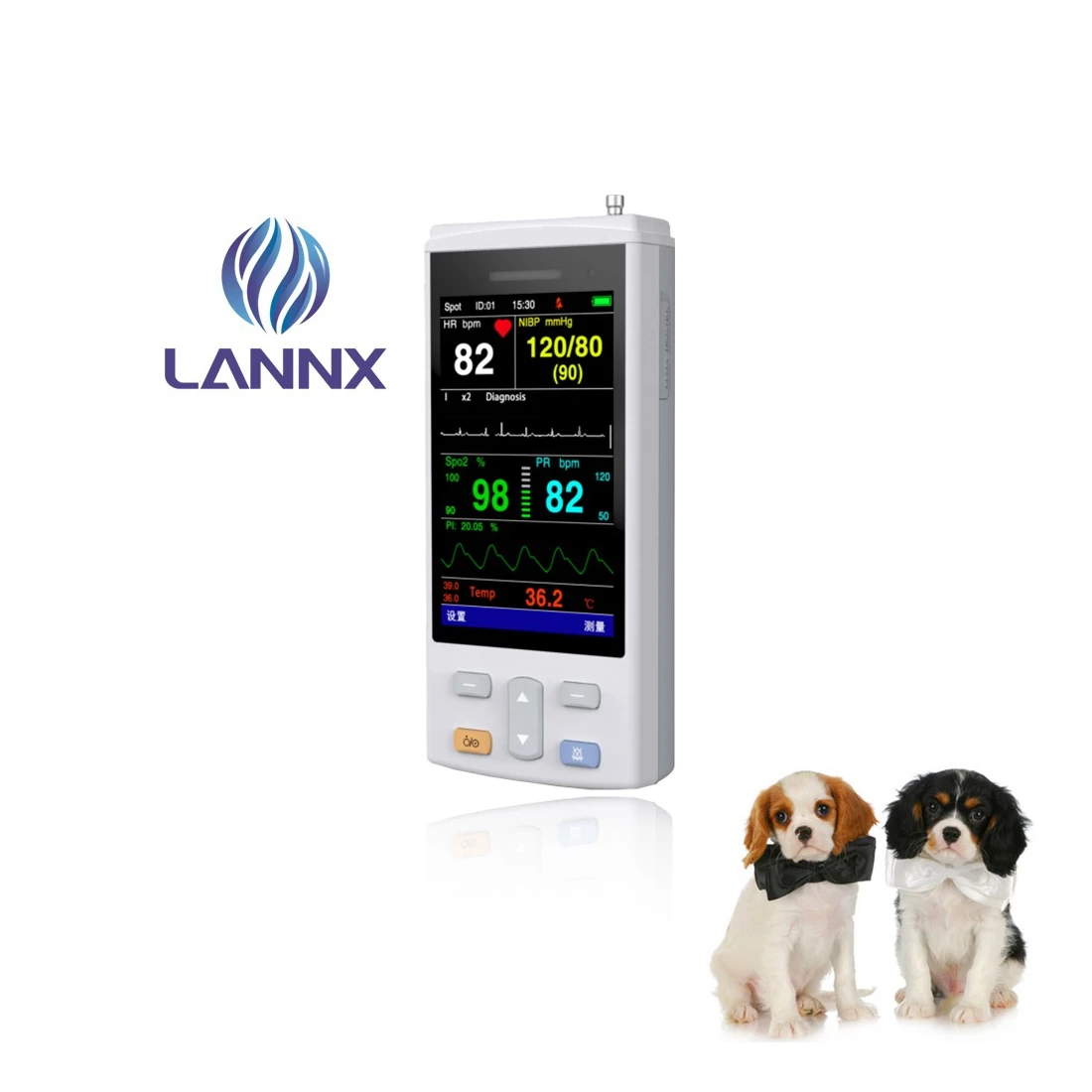 

LANNX PC200 cheap Vet use Signos Vitales Monitores Equipment 5 parameters Veterinary Monitor for animals Hospital Clinic Monitor