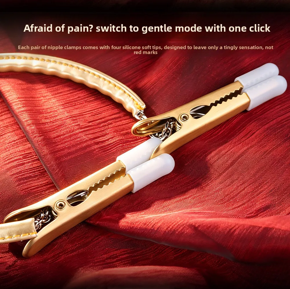 New Rope Bondage Nipple Clamps with Jingle Bells – Couples Flirt & Training, Adult Sex Toy & Adult Game view 5