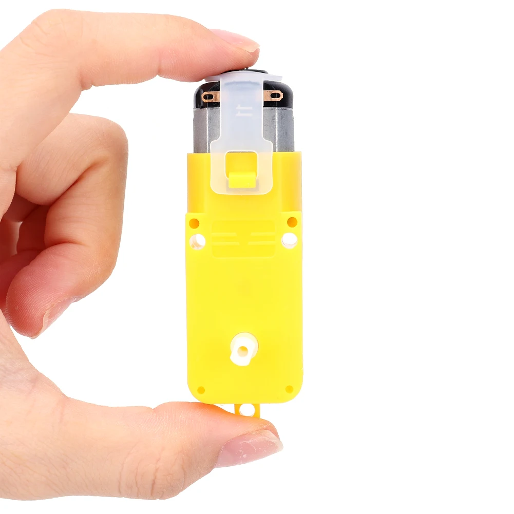 1-20 قطعة المزدوج رمح محرك تروس محرك التروس تيار مستمر 3-12 فولت محرك السيارة الذكية لروبوت السيارة الذكية 1:48 البلاستيك TT عجلة إطار المحرك #4