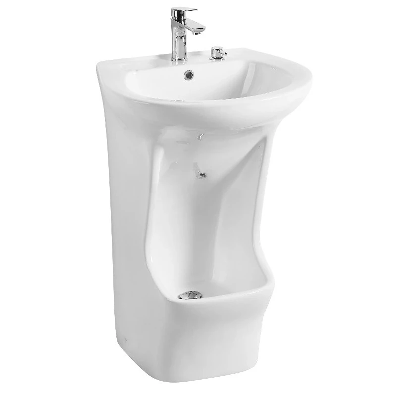 

Wholesale Ceramic Floor-to-Floor Washbasin Washbasin with Foot Wash and Soap Dish