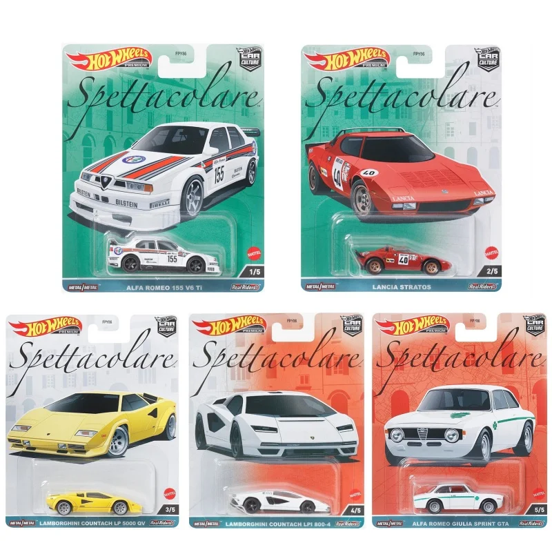 

Hot Wheels Car Culture Премиум Италия Экзотическая Envy FPY86 LAMBORGHINI ALFA ROMEO 1/64 Литая под давлением модель автомобиля Коллекционные игрушки