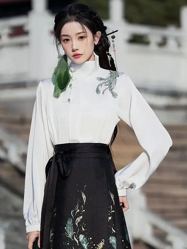 Gonna con faccia di cavallo Hanfu della dinastia Ming in stile cinese Abiti in stile antico Abito da ballo classico 2025 Primavera