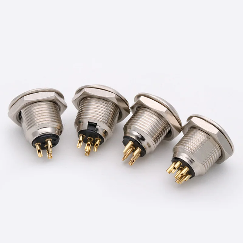 1pc Mini XLR 3/4/5/6Pins Male Chassis Panel Socket Plug Small XLR Audio Microphone MIC Connector