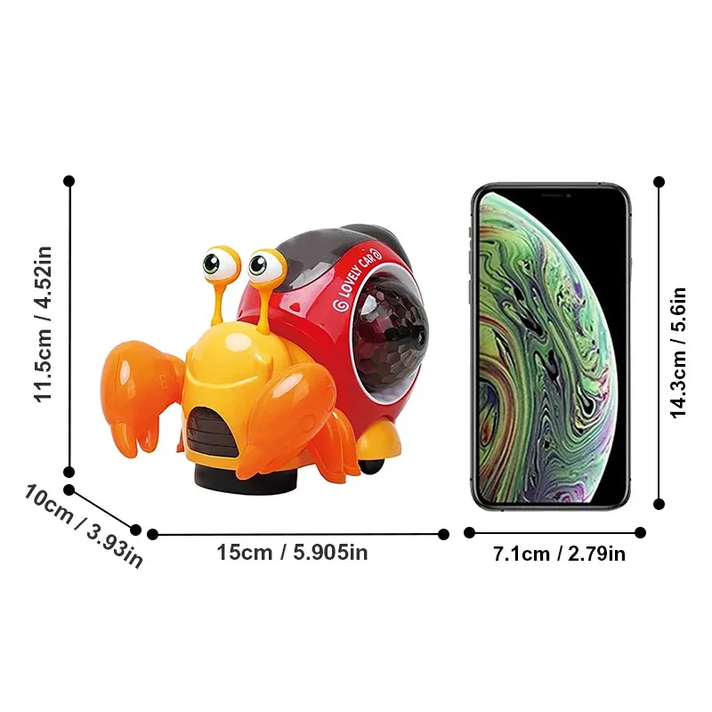 Rompecabezas eléctrico universal para niños, caracol, ermitaño, cangrejo, música ligera, rompecabezas eléctrico desmontable, juguete de educación temprana sin batería