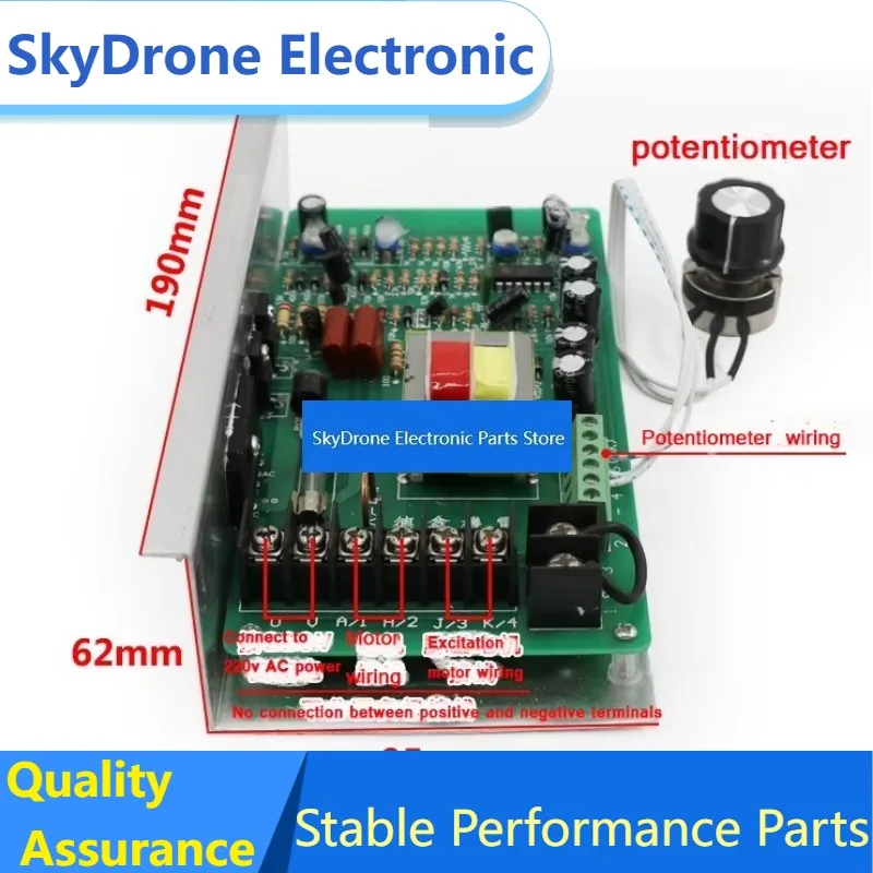 SkyDElDC Motor Control Board DC Motor Speed Control Board 220V Brushed DC Motor Controller Circuit Board