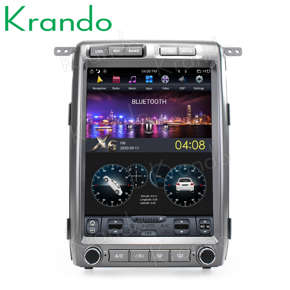 

Krando 13''Telsa Car Radio Carplay Android Auto Radio For Ford F150 Raptor 2013-2014 Car Multimedia GPS 4G autoradio