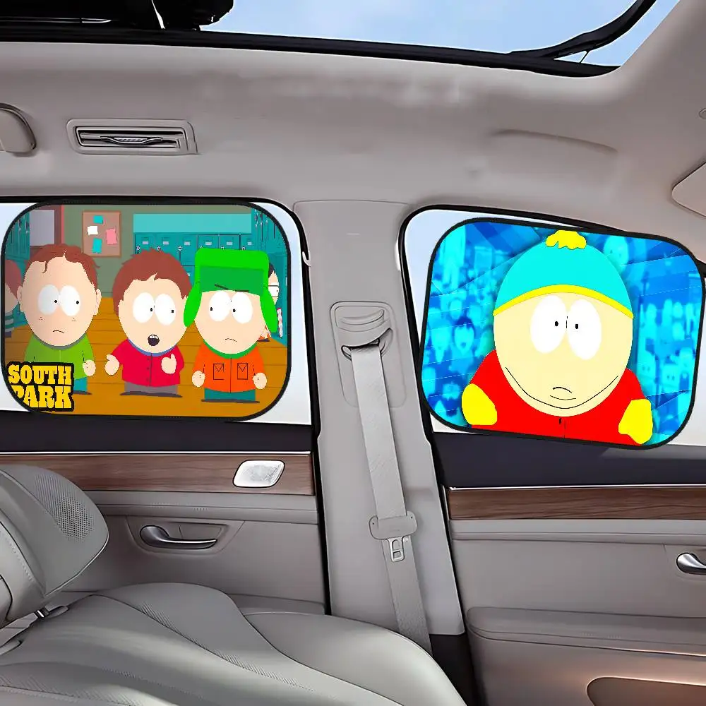 

S-South мультфильм P-Park универсальный автомобильный солнцезащитный козырек на лобовое стекло отражатель складной оконный чехол протектор изоляция автоаксессуары