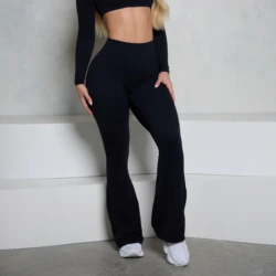 Pchee Bum New Yoga Pants Flare Scrunch Butt Pants Women Bell Bottoms Yoga Leggings High Waist Gym Fitness Pants Stretch Workout