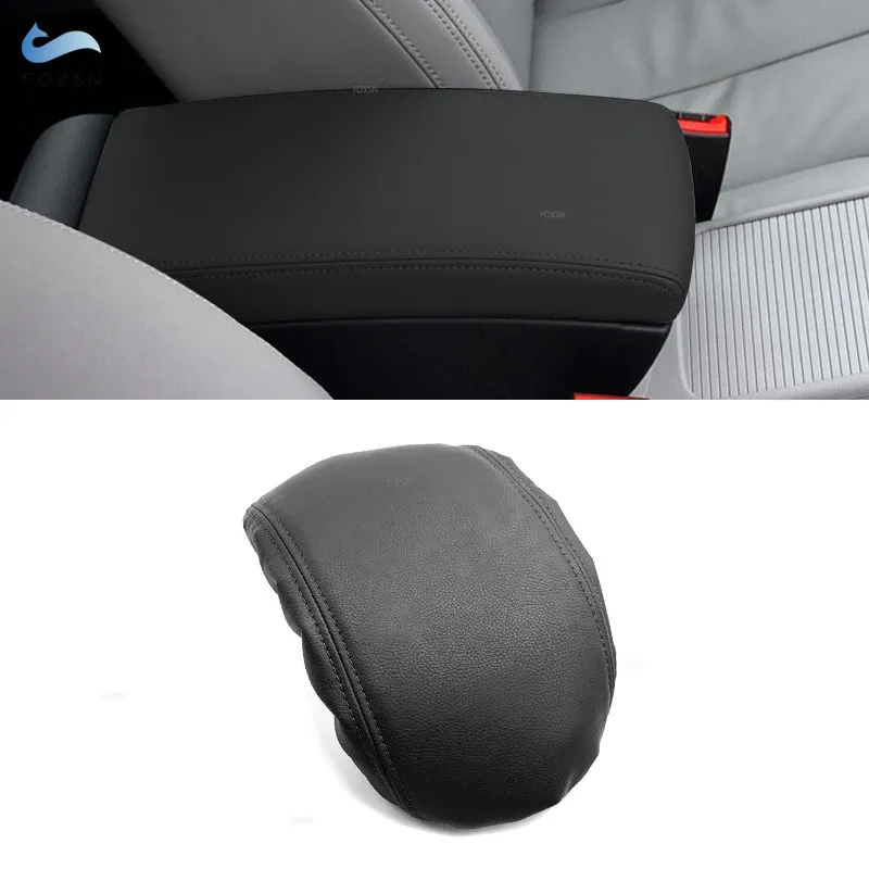 Car Center Console Armrest Box Protection Cover Trim For VW Passat B6 2005 2006 2007 2008 2009 Black PU Leather with Sponge