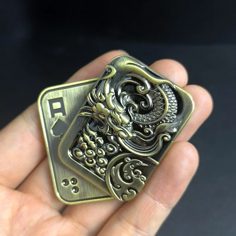 Magnetic Push Coin Fidget EDC Metal Fidget Stress Relief Toy Haptic Coin Pushing Card Pushing Plate Mechanical Slider Antistress