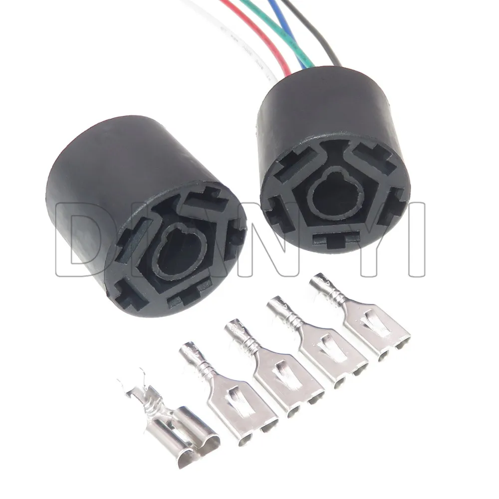 1 Set 5 Way Car Plug Round Socket Automobile Modification Accessories AC Assembly Auto Cable Connector
