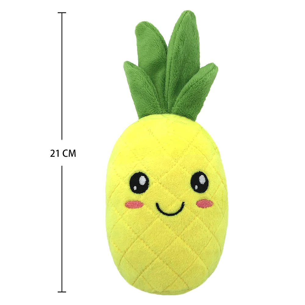 Dog Plush Toy Spot Wholesale Plush Stuffed Fruit Cactus Pet Toys Squeak Sound Bite Dog Toys Fleece Squeak Toys