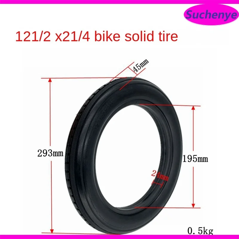 12 Inch Solid Tire  1/2 X 2 1/4 ( 47/57/62-203 ) Fits Many Gas Electric Scooters and E-Bike  1/2X2  Wheel Tyre Parts