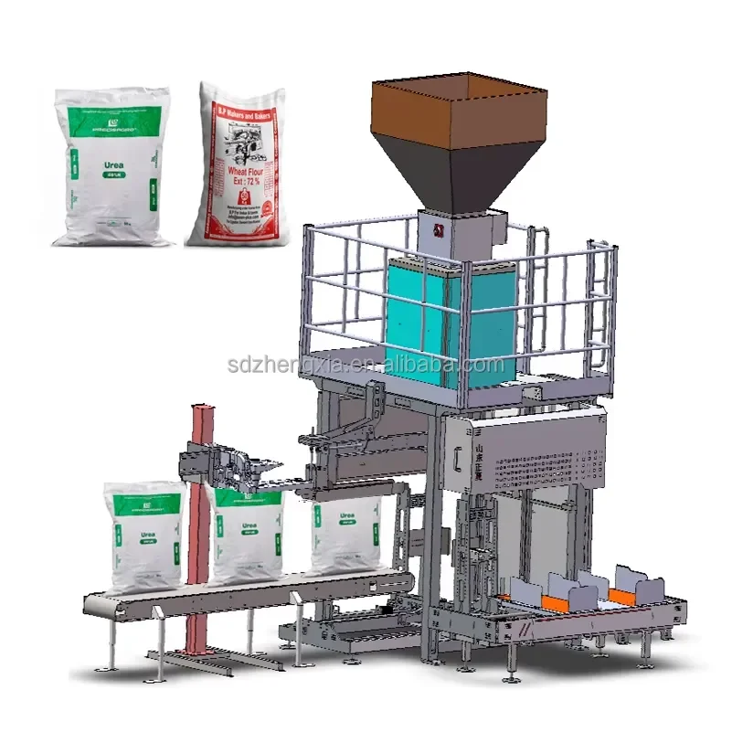 2026 CE Fully Automatic Granular Bagger 5-50kg Additives Wax Pellet Animal Feed Urea Weighing Salt Packing Machine