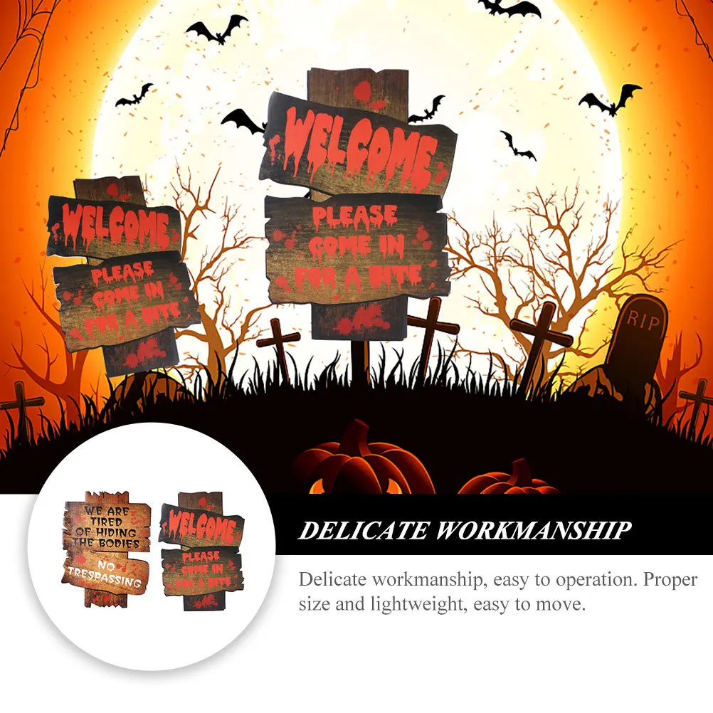 

2Pcs Halloween Yard Stakes Premium Texture Easy Installation Lawn Signs Party Decorations Halloween Yard Decorations
