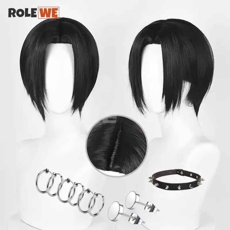 NANA Oosaki Nana Cosplay WigAnime  Black Scalp Nana Osaki Wig Heat Resistant Synthetic Hair Halloween Party Wig + Wig Cap