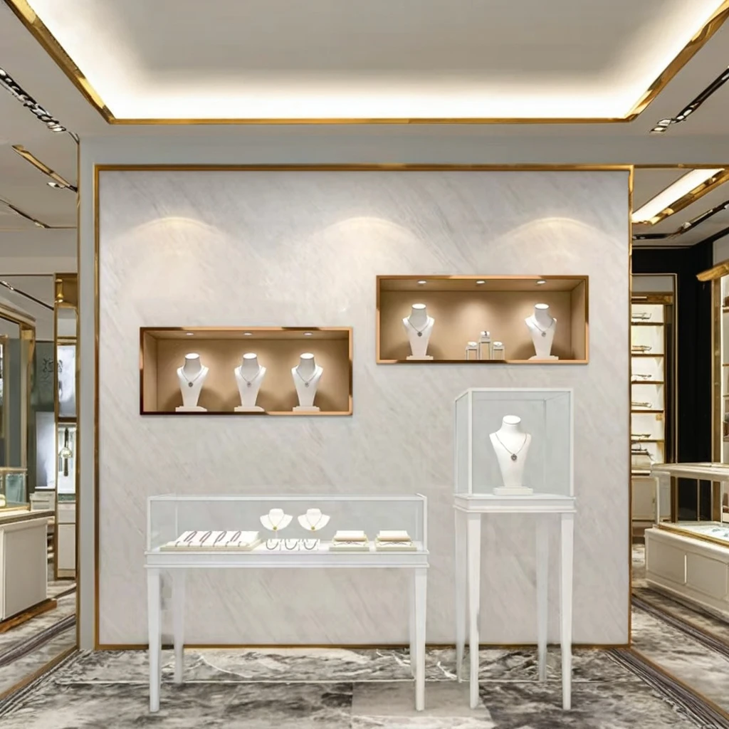 

Custom.Model New Fully Assembled Versatile Showroom Display Case Square Cabinet Streamline Jewelry Standard Showcase