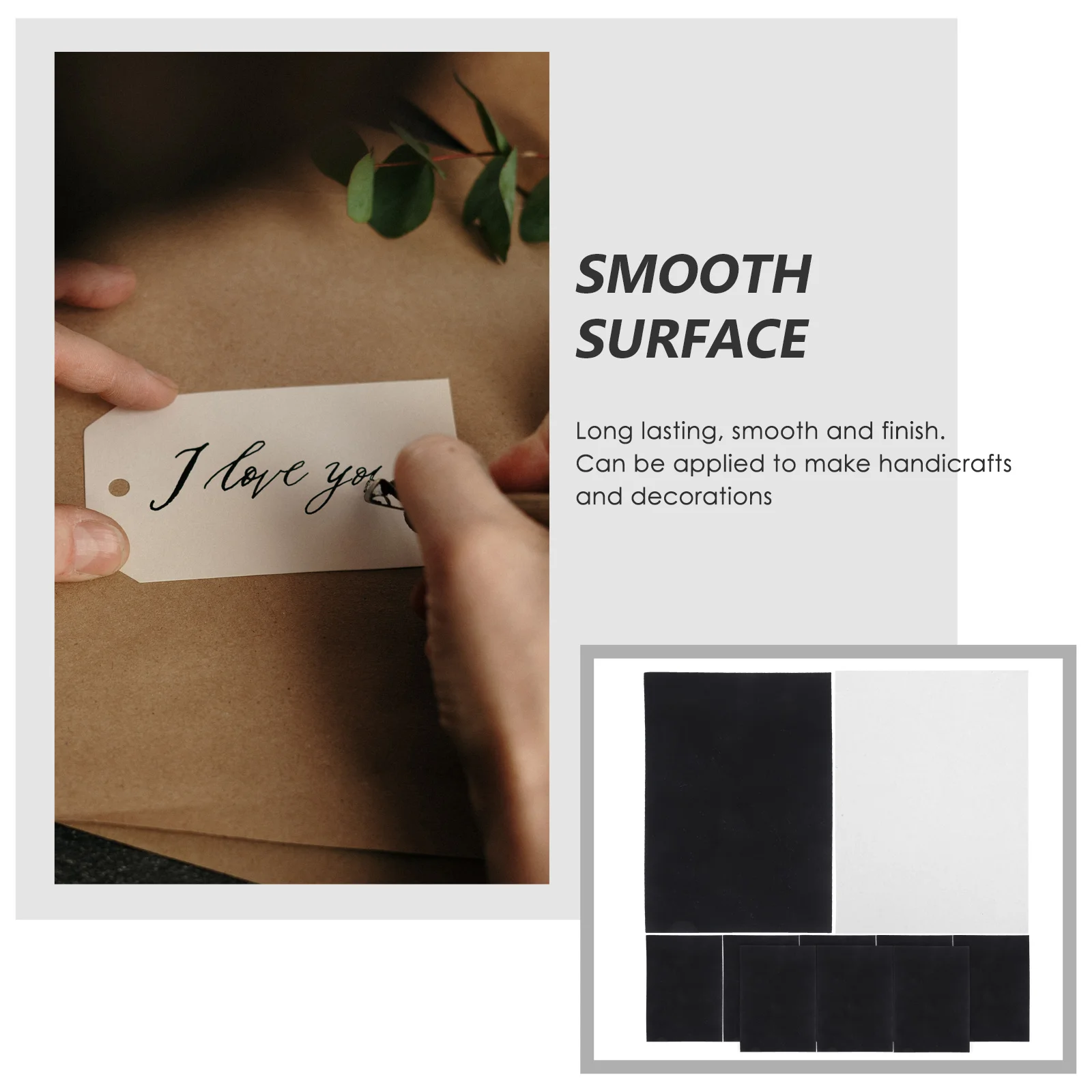 10 Sheets Blank Kraft Paper Self-adhesive Felt Sheets Multi-purpose for and Craft Making (Black)