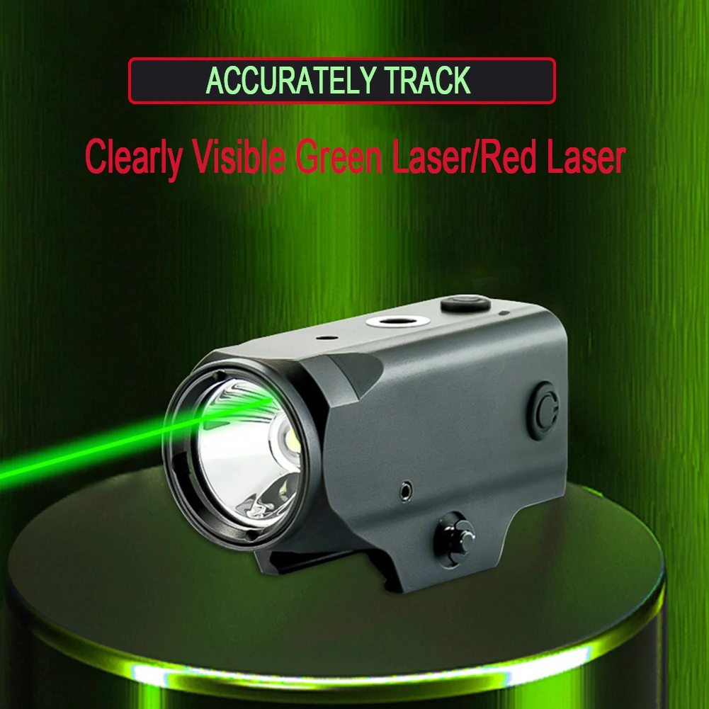 

Tactical Weapon Gun Light Laser Flashlight Combo Airsoft Pistol Handgun Rifle Flash light 900 Lumens Hunting Strobe Flashlight