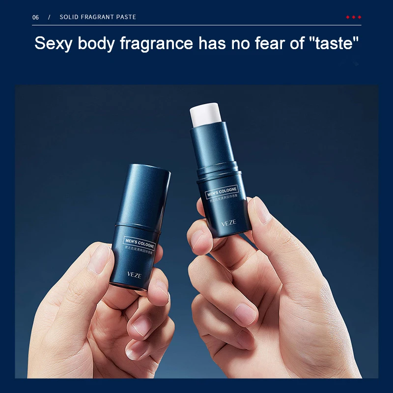 7G NEW Men cologne Balm Series Lasting Scent Keep Fresh Dating Flirting Improve Temptation Body Light Fragrance Solid Balm view 2