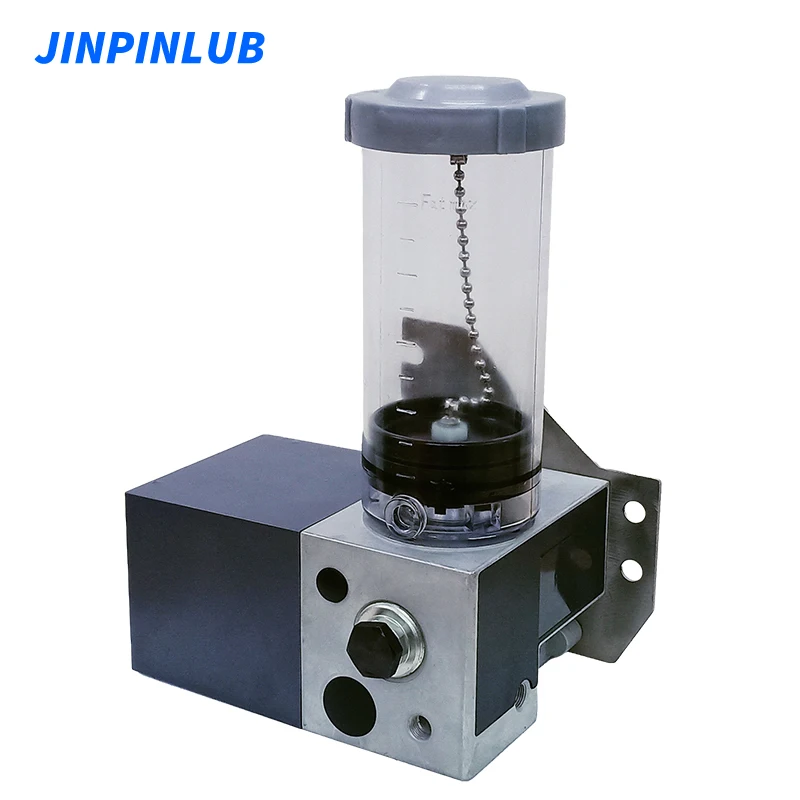 JINPINLUB EGM-3P 300ml Progressive Electric Grease Pump for CNC Lubrication with Low Level Switch And Feed Button