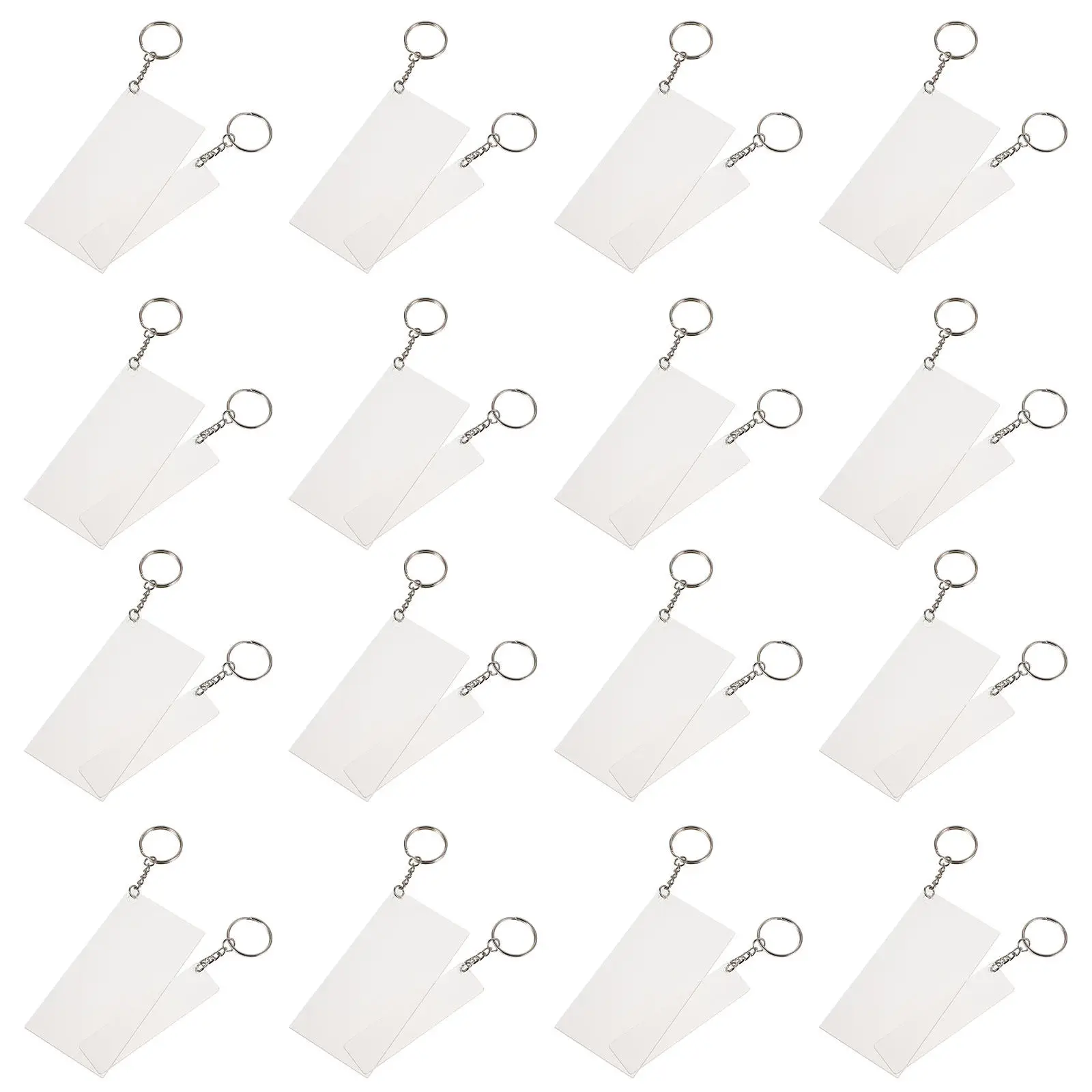120Pcs Acrylic Keychains Photo Key Rings Multi Functional Mini Frame Keychain for Knapsack Pendant Handbag Decoration Gift Idea