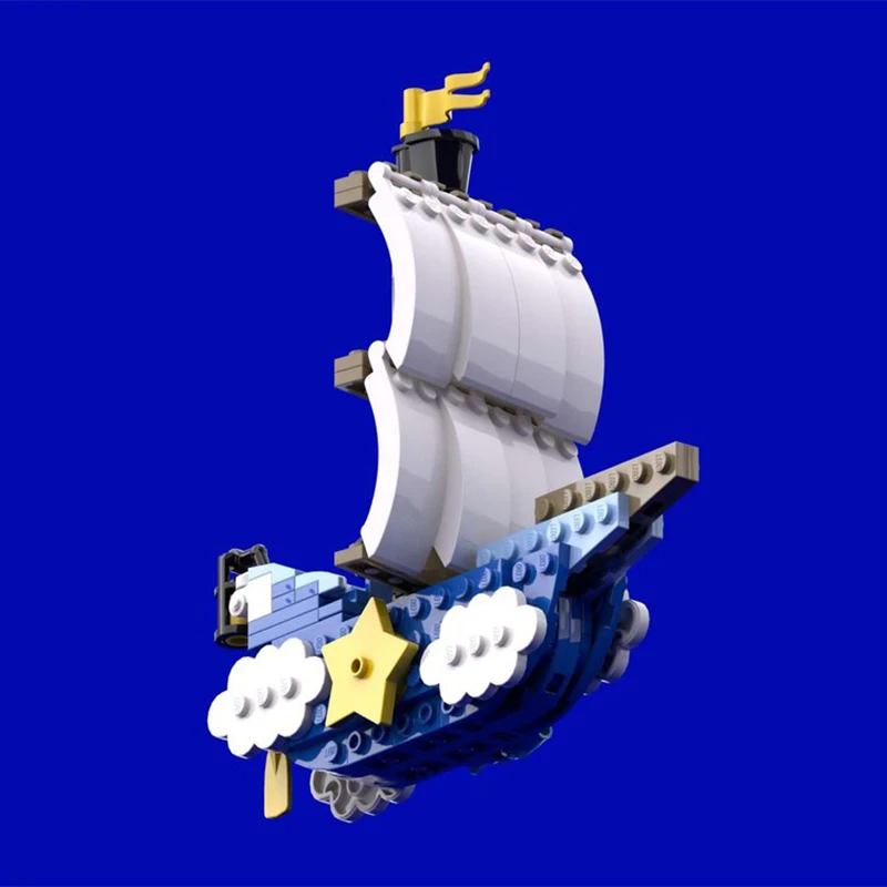 130 قطعة MOC السفينة الشراعية السحابية فكرة خيالية اللبنات الكلاسيكية لتقوم بها بنفسك القدرة على الإبداع الإبداعي #3
