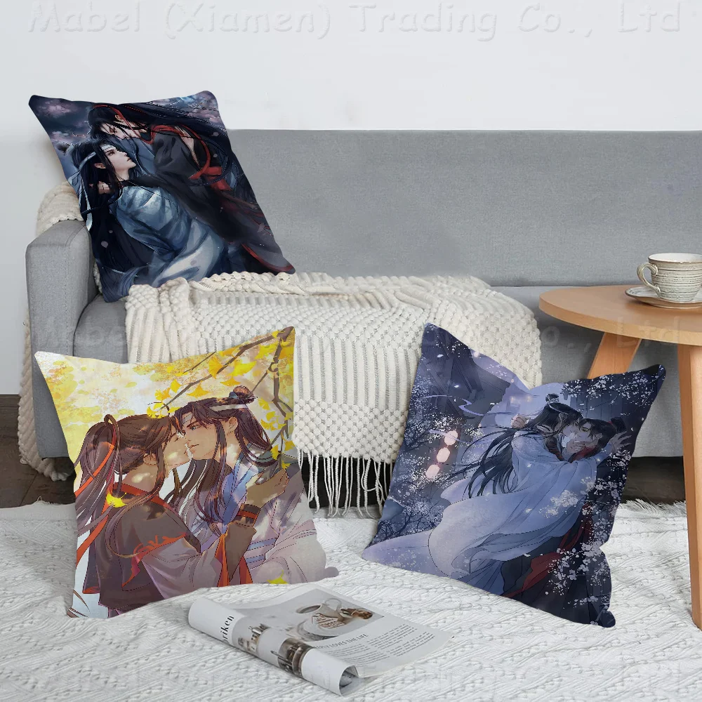 Anime Grandmaster Mo Dao Zu Shi MDZS Pillow Cover Sofa Cushion Cover Home Room Decoration Children Gift