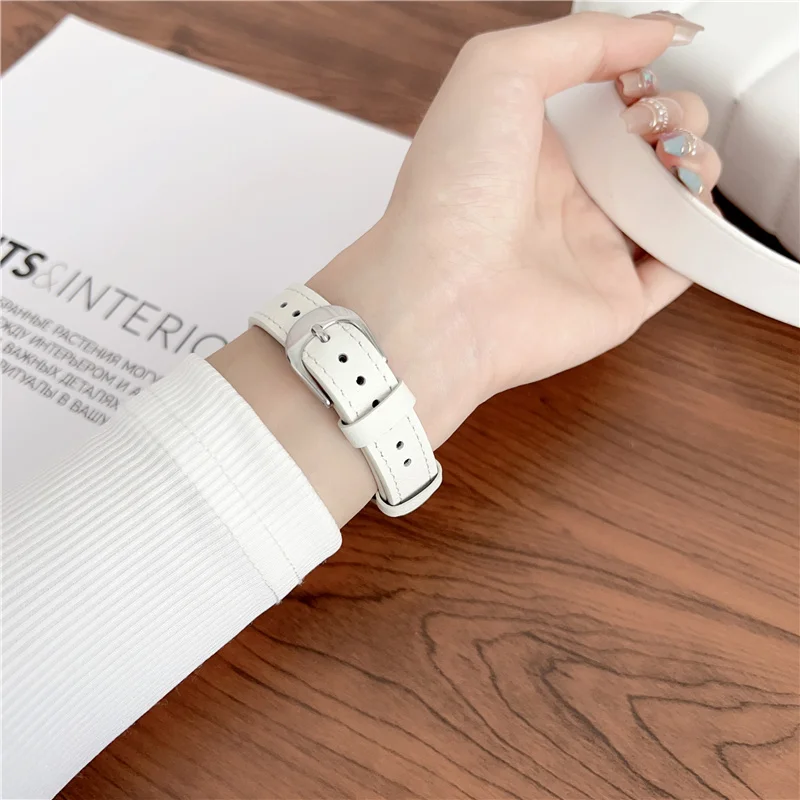 Leather strap For Apple watch band 44mm 45mm 41mm 40mm 49mm 42mm 38mm 45 44 mm correa bracelet iWatch series 3 4 6 SE 7 8 ultra