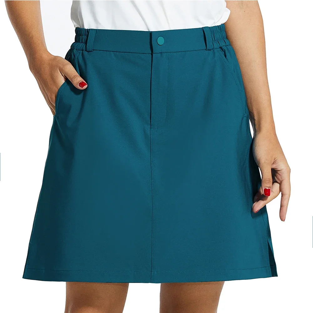 

Women's 18" Skorts Skirts Casual Knee Length Long Golf Skorts with Pockets Quick Dry Skirts Summer