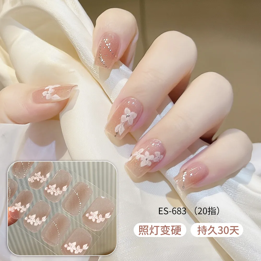 20 نصائح شبه علاج هلام مسمار ملصق الأشعة فوق البنفسجية مصباح تحتاج غطاء كامل جيل للأظافر البولندية يلتف مانيكير الصحافة على الأظافر ملصق مائي UV جل