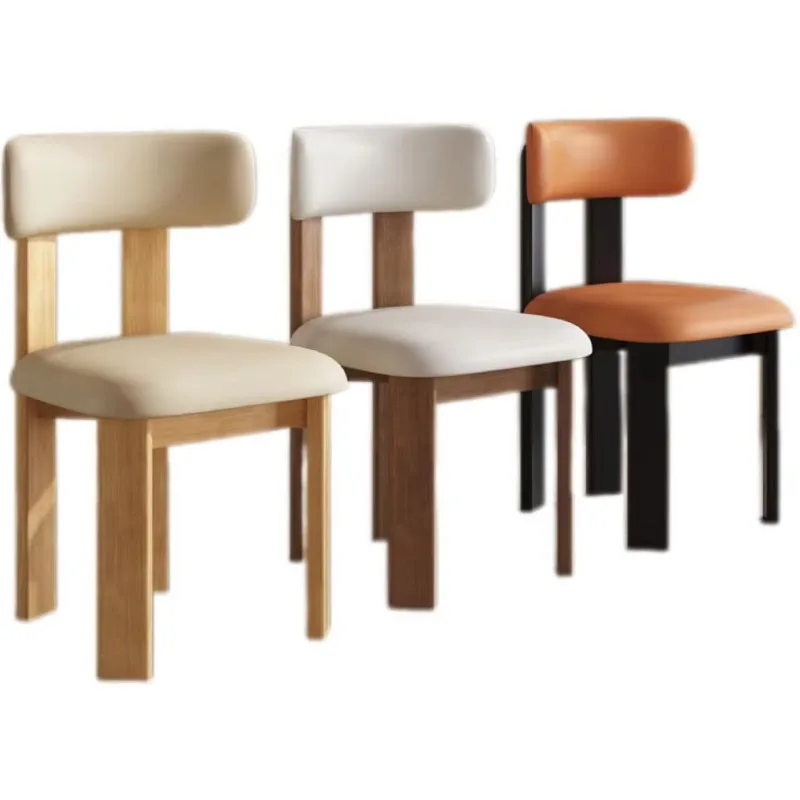 Contemporary Wooden Chair Minimalist Design High Weight Capacity Plush Cushion Eco Material Easy Maintenance Home Office