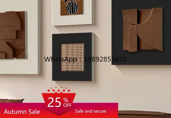

zz Living Room Decorative Painting Abstract Three-Dimensional Sofa Background Wall Hanging Art Combination Mural