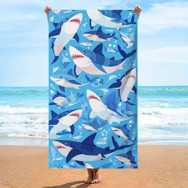 toalla-de-playa-con-diseno-de-tiburones-de-dibujos-animados-fondo-azul-brillante-escena-subacuatica-vibrante-y-divertida-toallas-de-bano-de-microfibra-1-ud