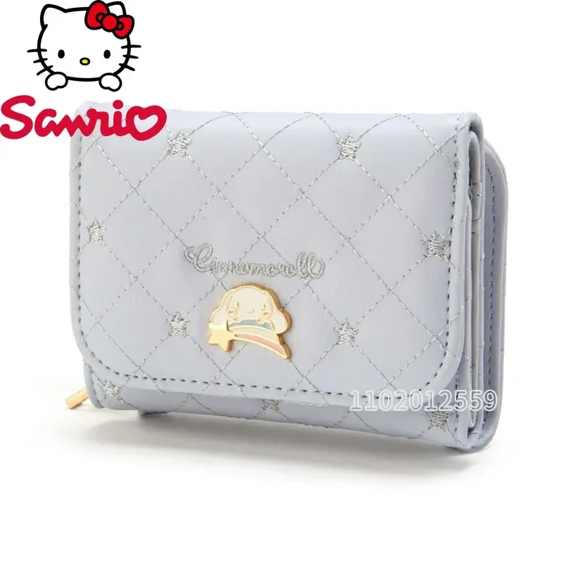 Hello Kitty New Women's Wallet Luxury Brand Original Short Coin Purse Cartoon Girls Wallet Large Capacity Multiple Card Slots