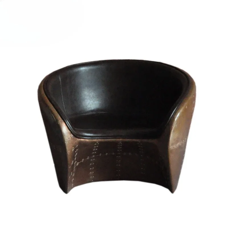 

Copper aluminum leather rivet metal chair tooth chair single sofa chair
