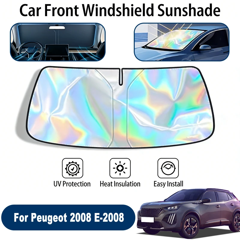 

Windshield Sun Shade For Peugeot 2008 E-2008 Foldable UV Reflective Front Window Sun Protection Cover Accessories