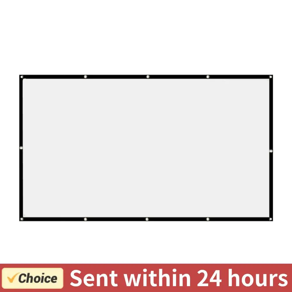 16:9 Simple Projector Curtain Set Portable HD Display Screen Household Bedroom Decoration for Home Outdoor Office