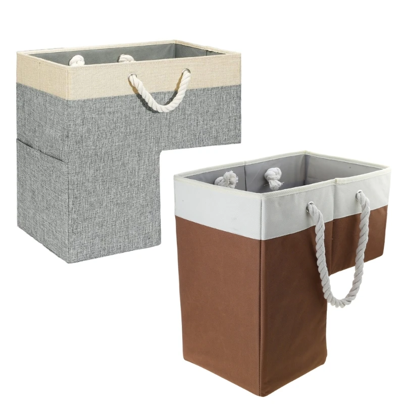 

Stair Storage Box Fabric Foldable Stair Basket with Cotton Rope Handle