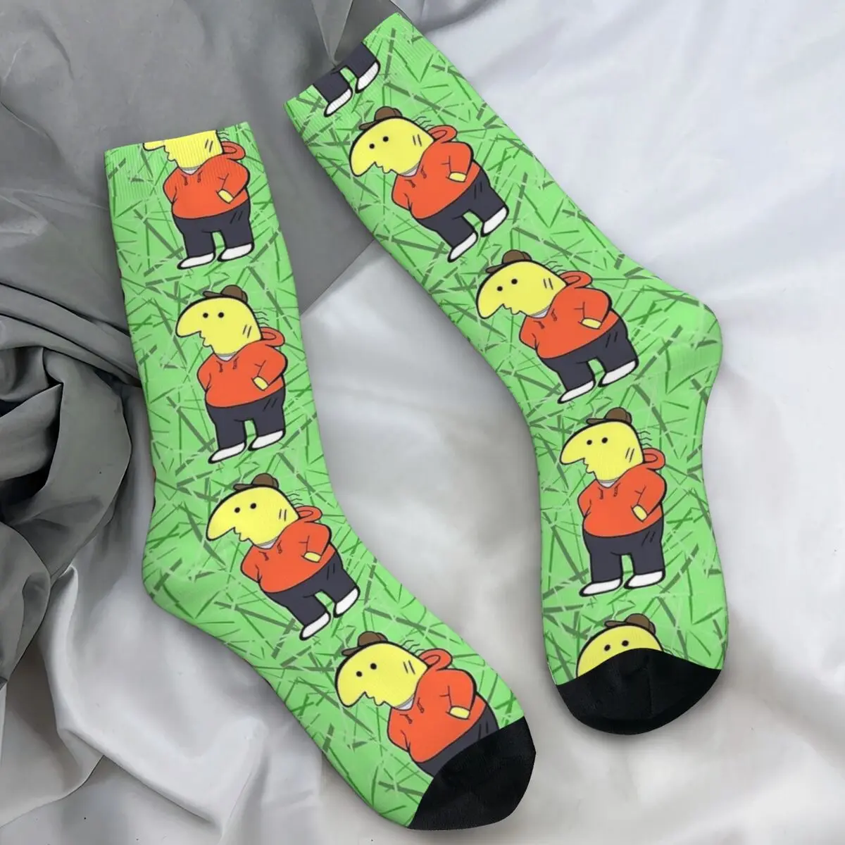Charlie sorrindo amigos meias casal meias macias moda outono ao ar livre antiderrapante meias gráficas presente de aniversário