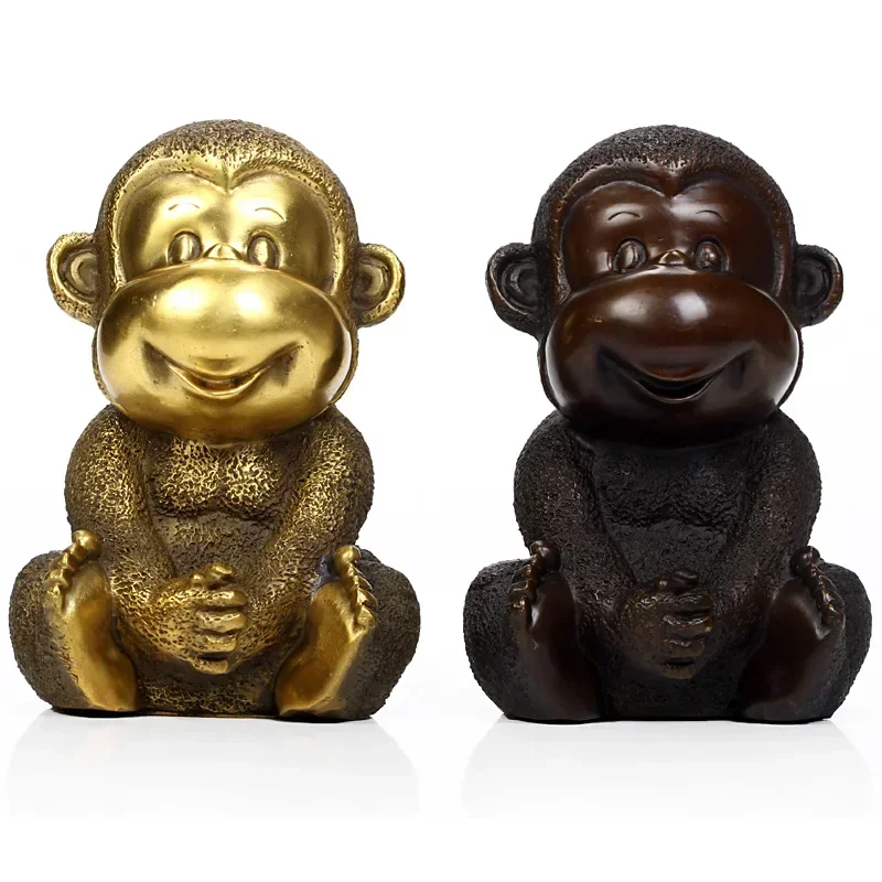 Tabletop decoration bronze monkey statue