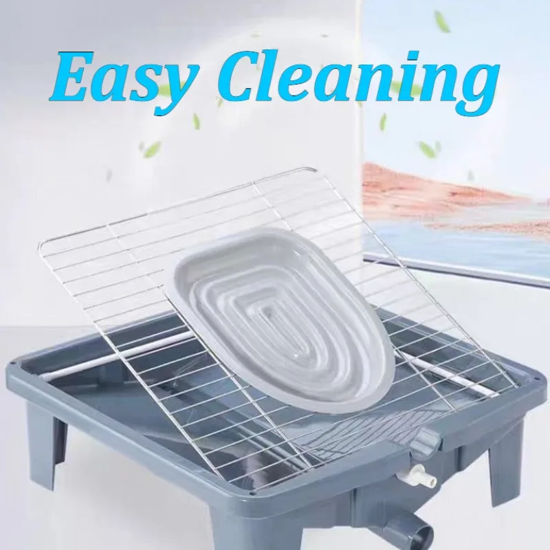 Smart Induction Automatic Flush Cat Toilet Stainless Steel Grid Cats Dogs Potty Tray Indoor Puppy Cat Training Toilet Easy Clean