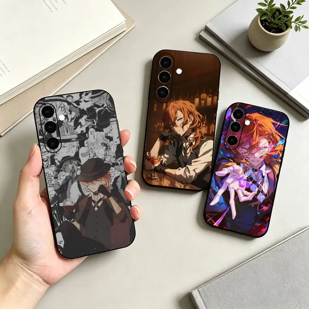 Anime Bungo Stray Dogs Chuuya Nakahara Phone Case For Samsung Galaxy A73,A72,A71,A70,A53,A52,A51,Others Soft Black Cover