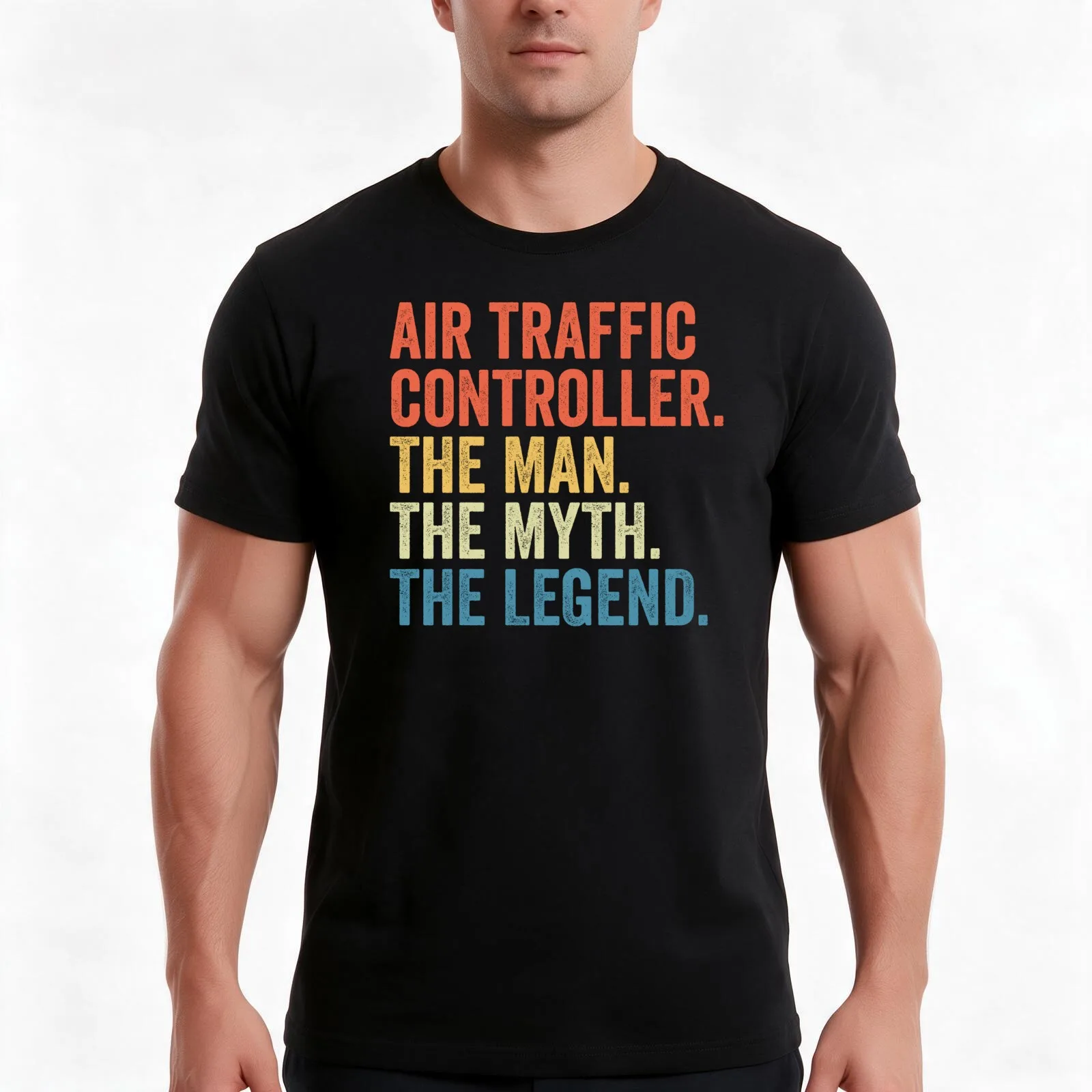 Air Traffic Controller The Man The Myth The Legend: ATC Funny Air Traffic Control Gift Men T Shirt t shirts cotton 100%