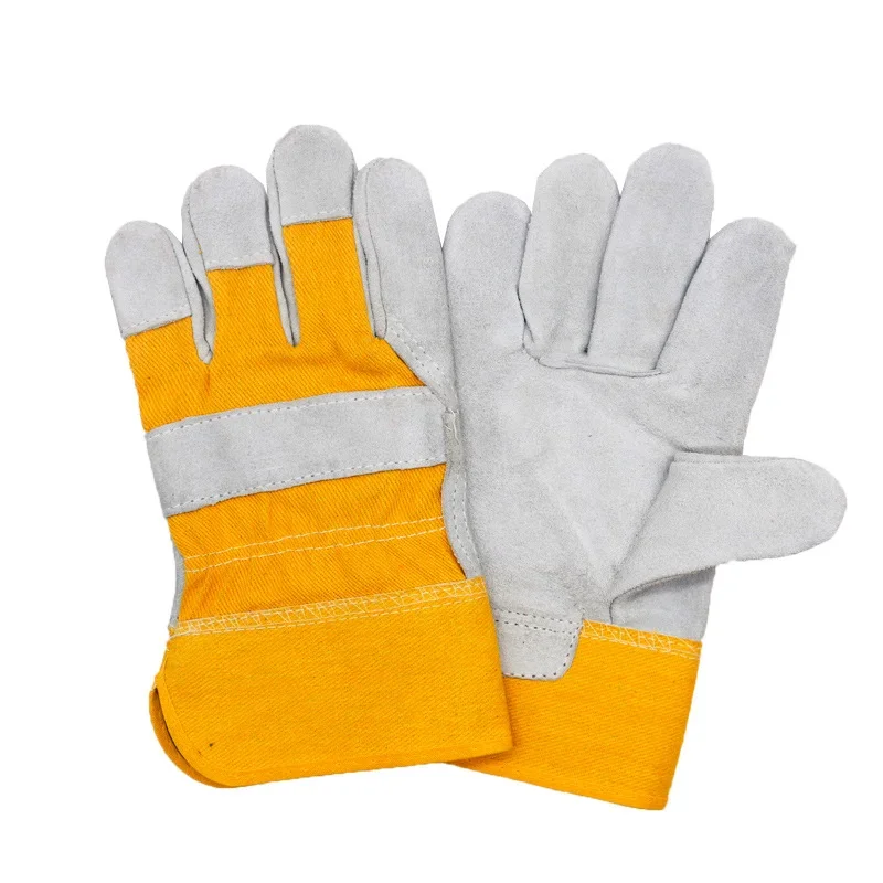 Welding Work Gloves Cowhide Leather Men Working Welding Safety Protective Garden Sports Moto Driver Clothing Gloves