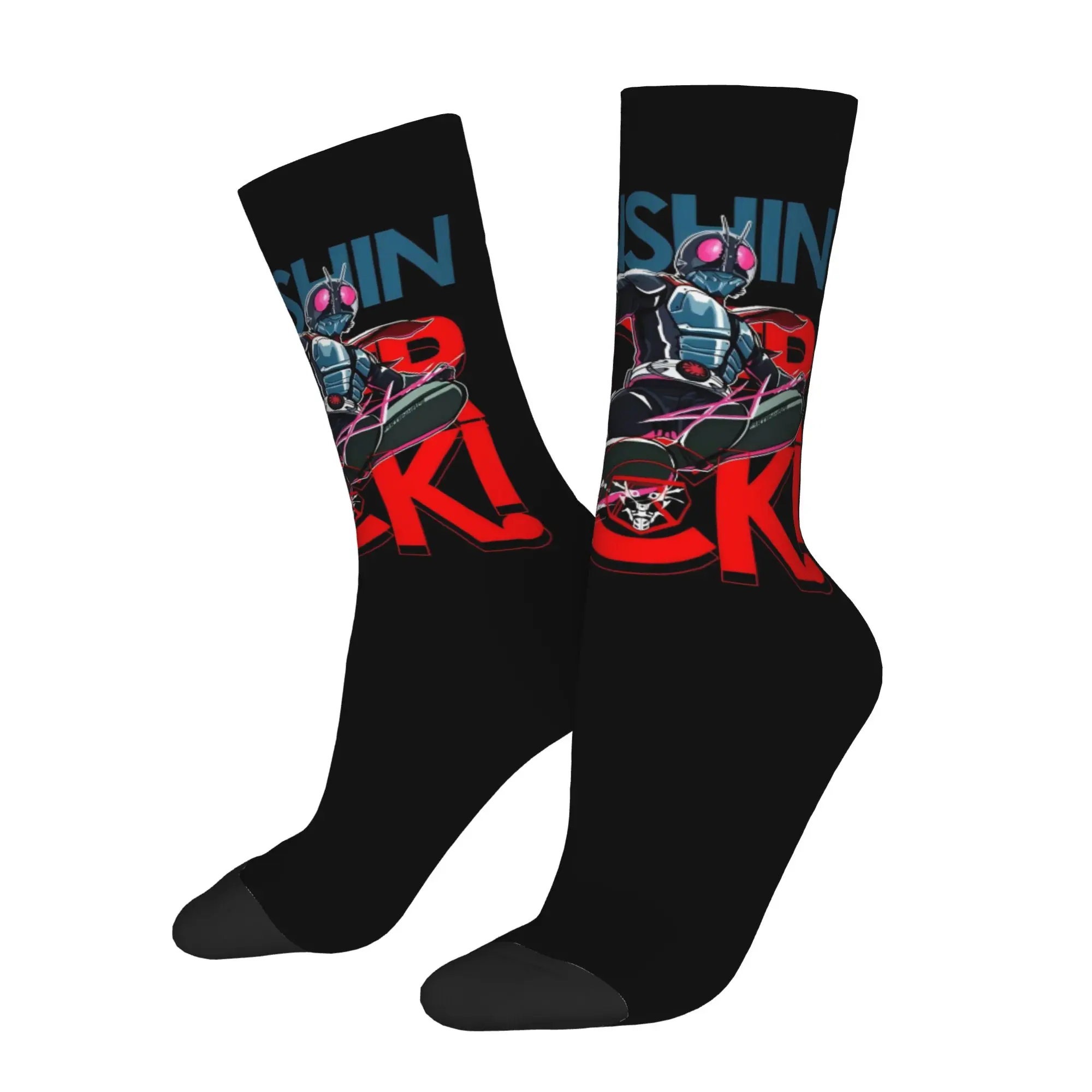 

Funny Sock BANDAI Kamen Rider 34 Hip Hop Quality Pattern Printed Men Socks Novelty Men's Socks